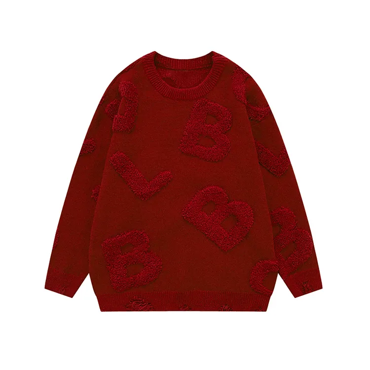 custom-mens-chenille-towel-embroidery-letter-sweater-red