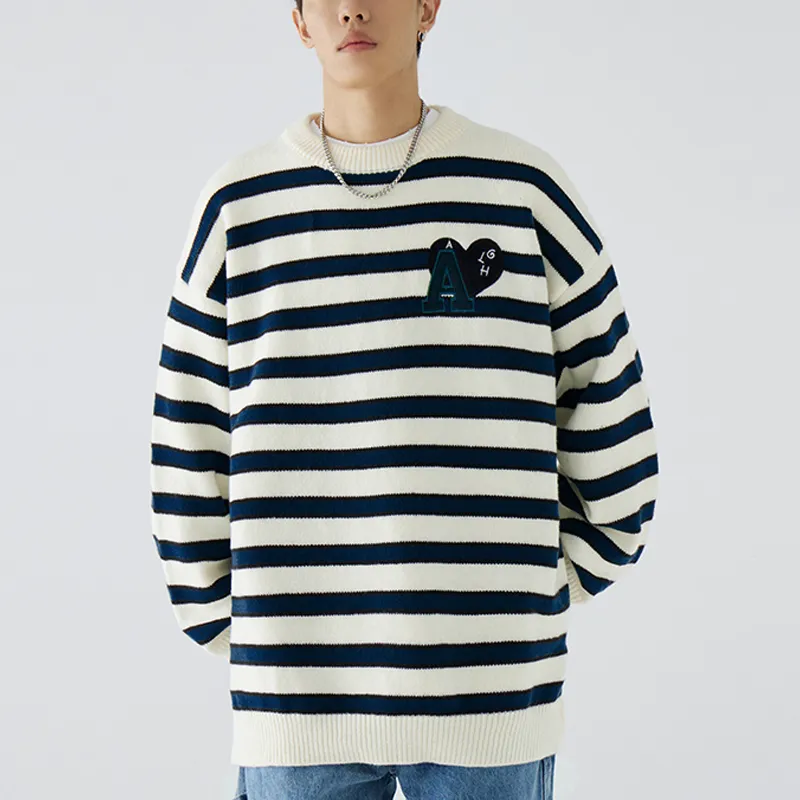 custom-mens-oversized-striped-embroidery-sweater-with-white-and-blue