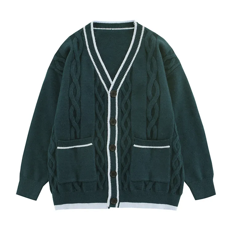 custom-men-s-cable-knit-v-neck-cardigan-green