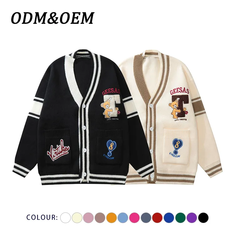 custom-men-s-chenille-embroidery-bear-cardigan