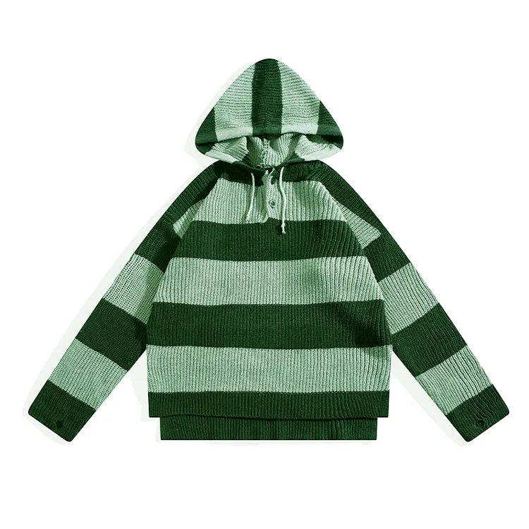 custom-men-s-heavyweight-chunky-ribbed-knit-hoodie-green
