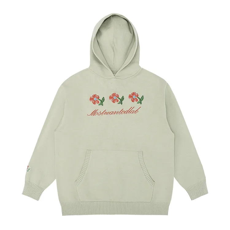 custom-men-s-heavyweight-cotton-knitted-hoodie-green