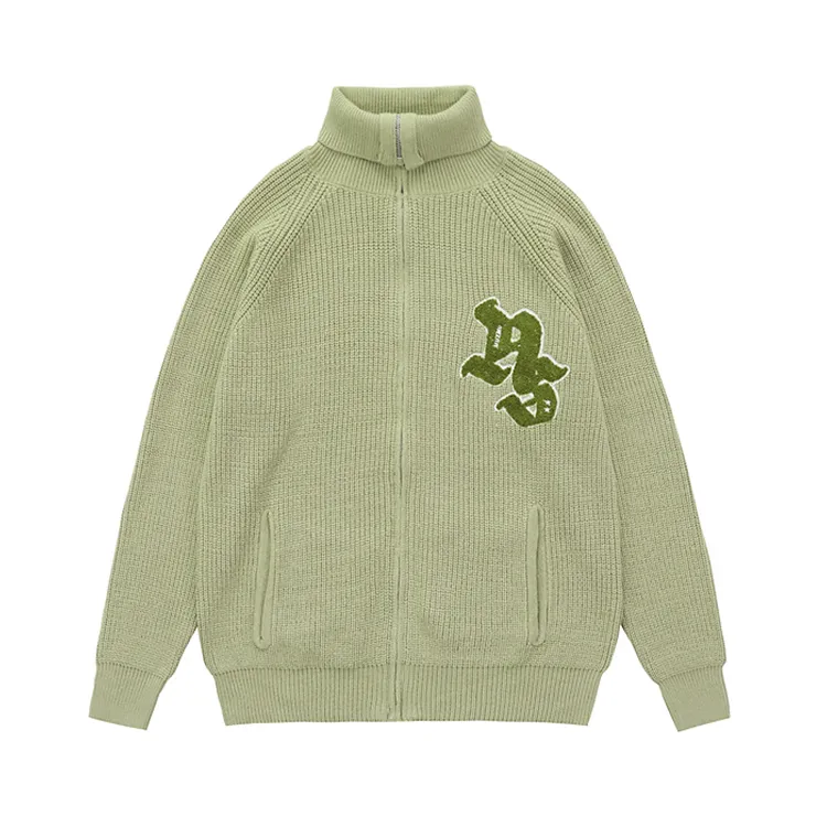 custom-men-s-ribbed-knit-full-zip-jacket-green