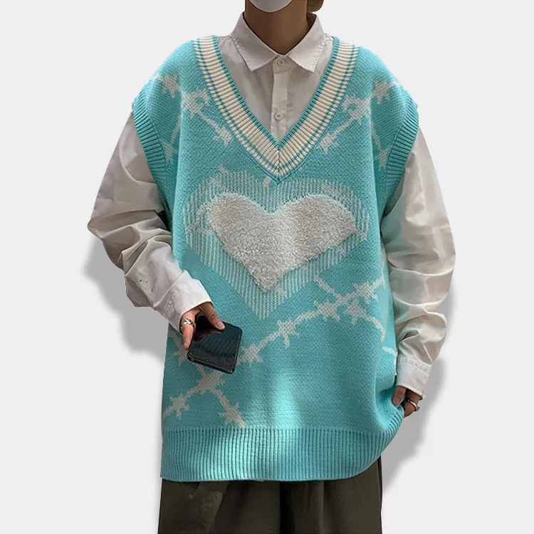 custom-oversized-y2k-heart-knit-vest-cyan