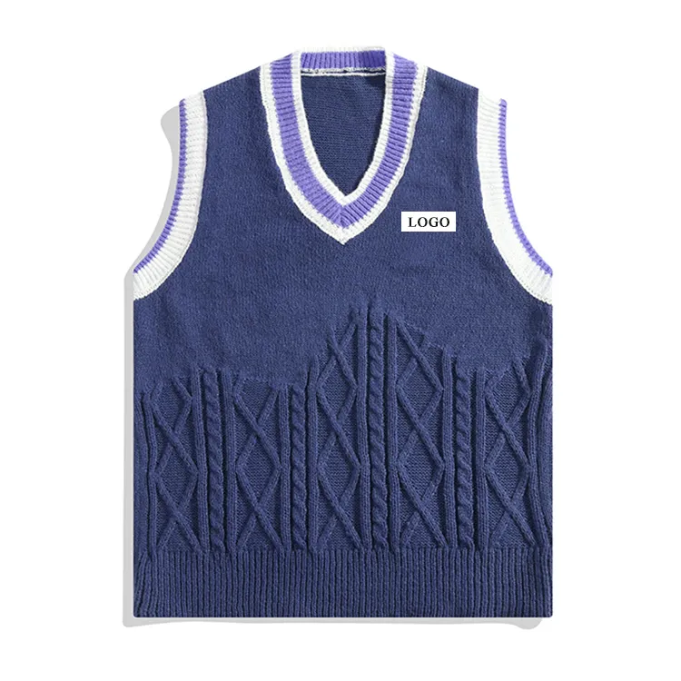custom-preppy-cable-knit-sweater-vest-mixed-stitch-blue