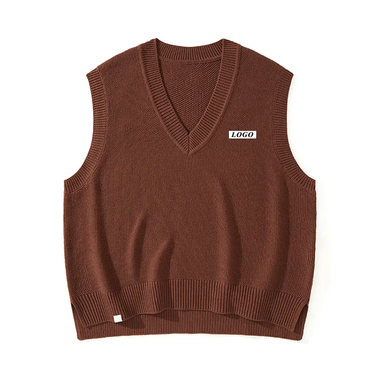 custom-v-neck-knit-vest-oversized-boxy-fit-red