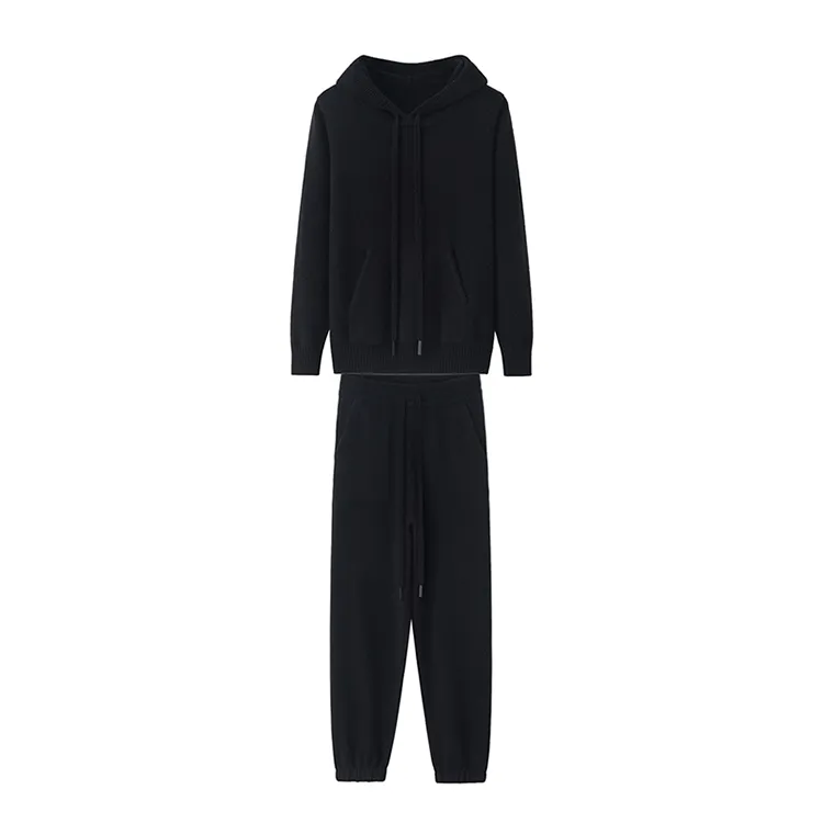 custom-kangaroo-pocket-knit-lounge-set-premium-fit-black