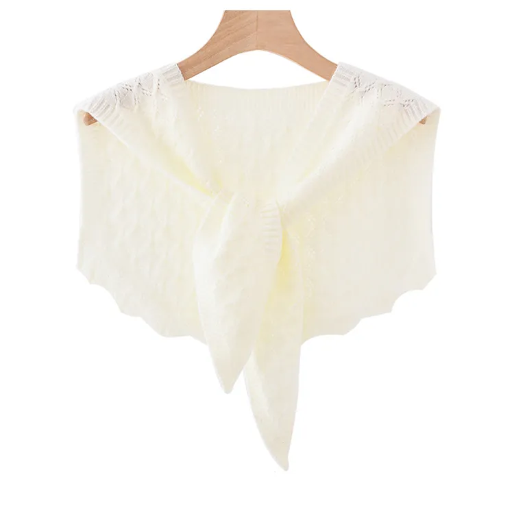 custom-diamond-eyelet-knit-poncho-shawl-white