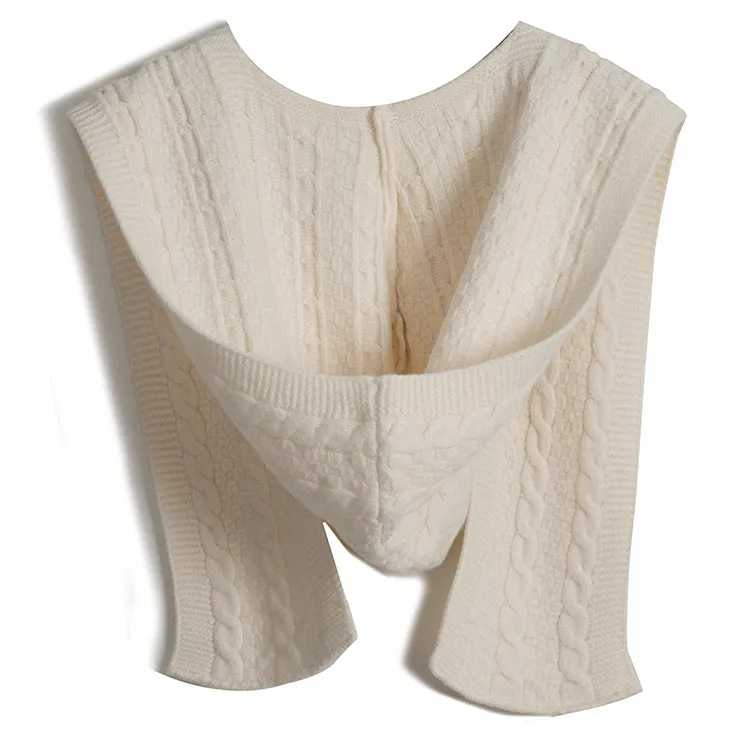 custom-hooded-cable-knit-poncho-shawl-wrap-white