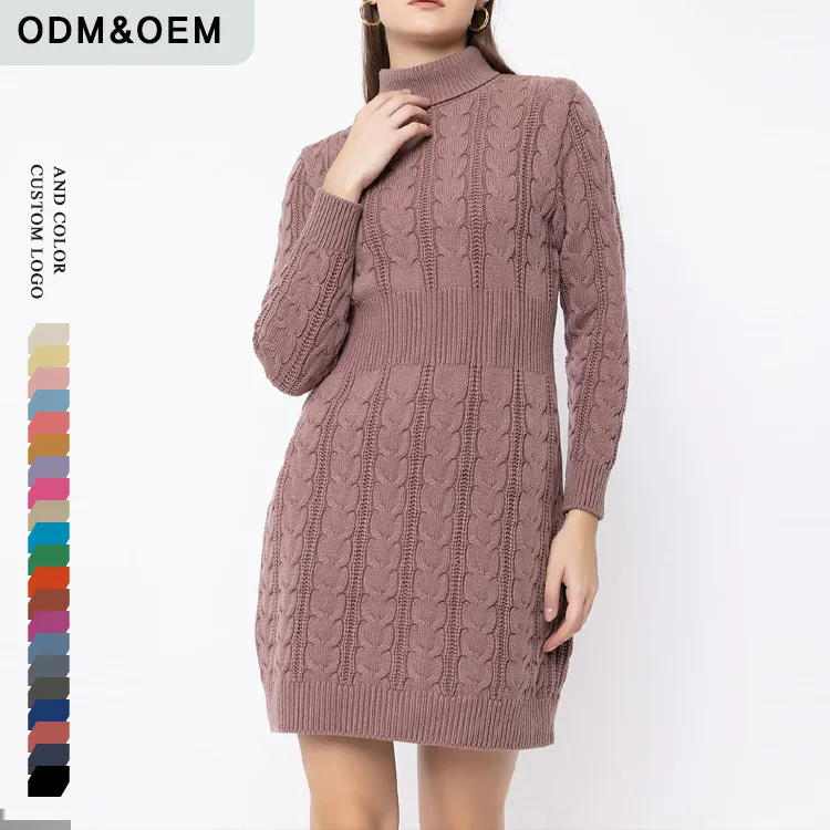 custom-mock-neck-cable-knit-sweater-dress