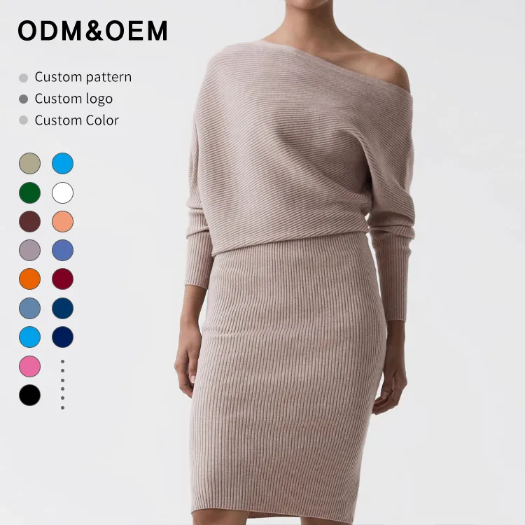 custom-off-shoulder-ribbed-knit-sweater-dress