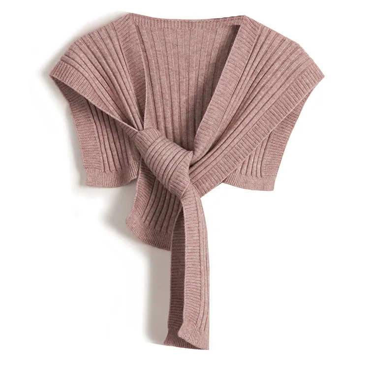custom-ribbed-knit-poncho-scarf-wrap-pink