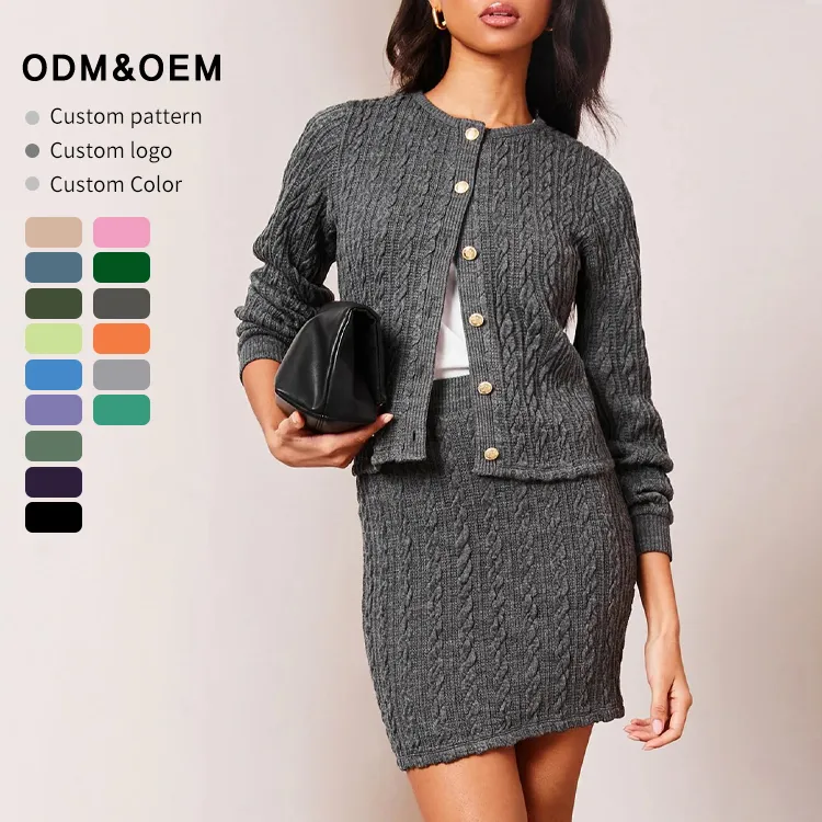 custom-cable-knit-cardigan-and-skirt-dress-set