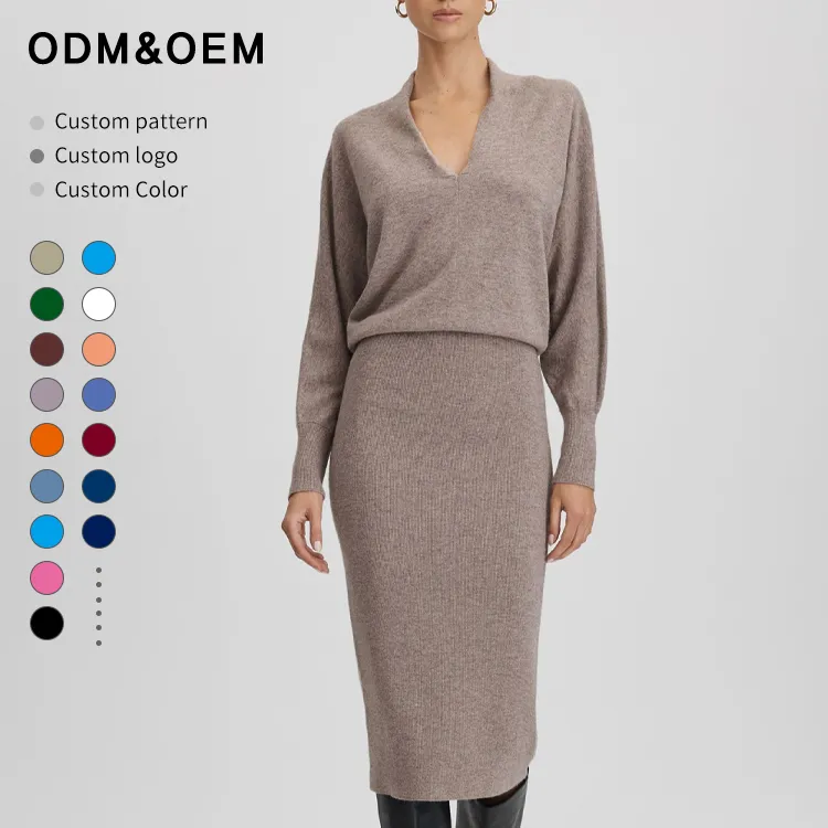 custom-v-neck-ribbed-knit-midi-sweater-dress