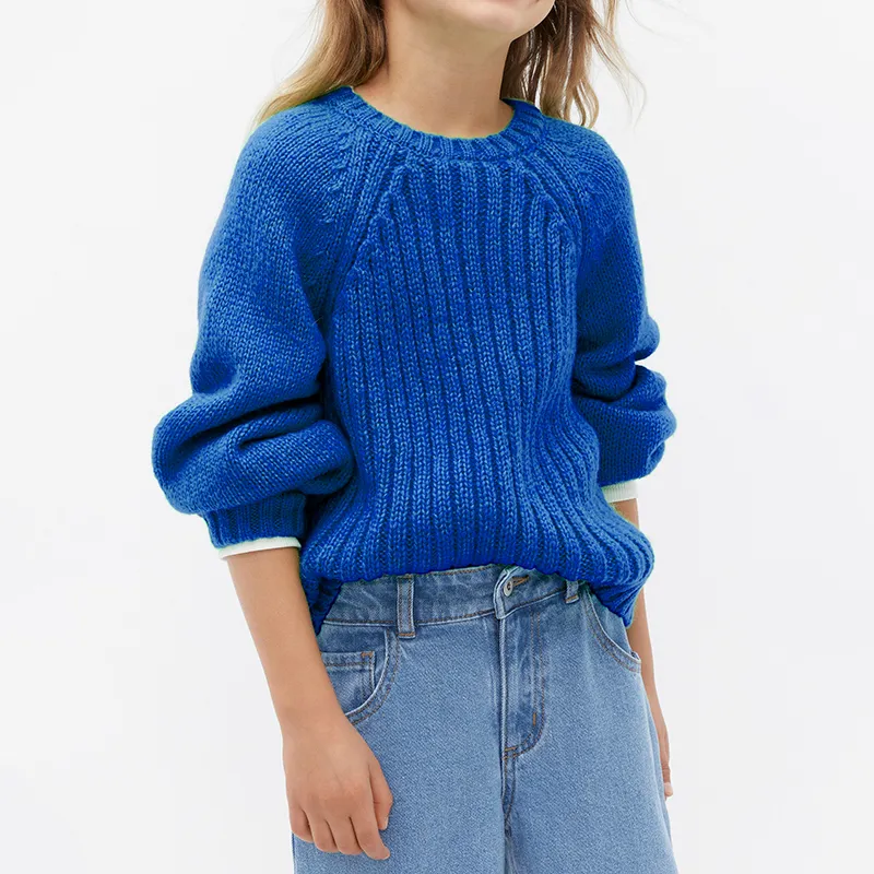 custom-kids-chunky-ribbed-raglan-sweater-blue