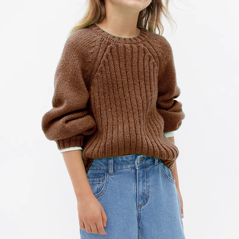 custom-kids-chunky-ribbed-raglan-sweater-brown