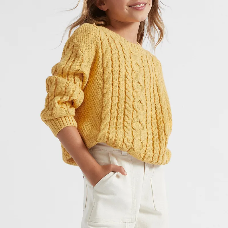 custom-kids-classic-cable-knit-sweater-yellow