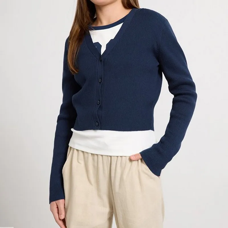 custom-kids-cropped-rib-knit-v-neck-cardigan-blue