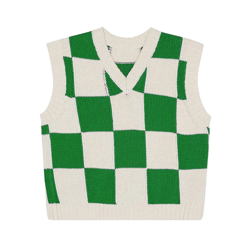 custom-kids-intarsia-checkerboard-sweater-vest-green