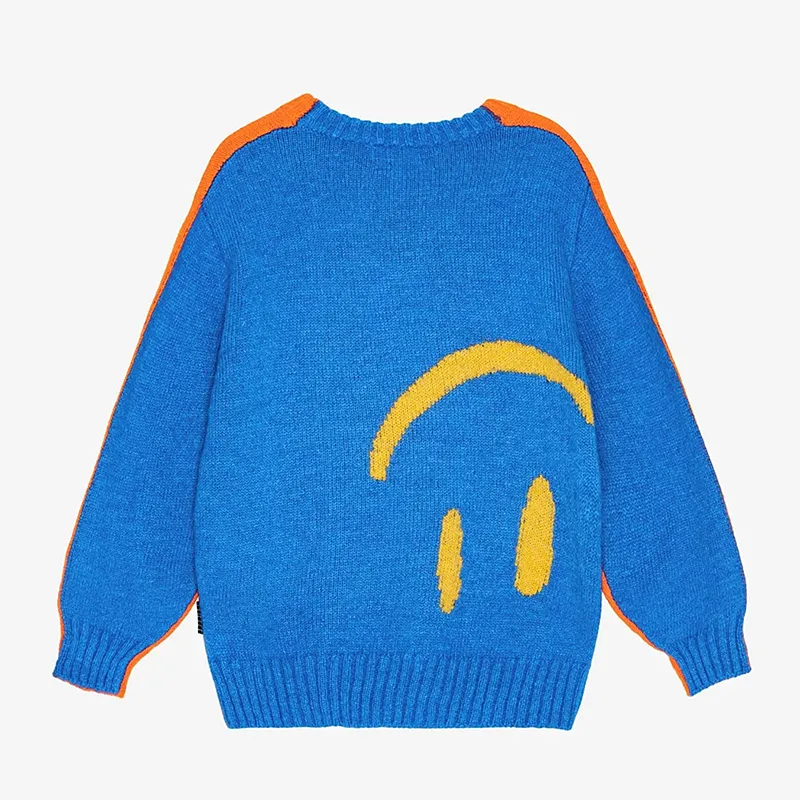custom-kids-smiley-face-intarsia-knit-sweater-blue