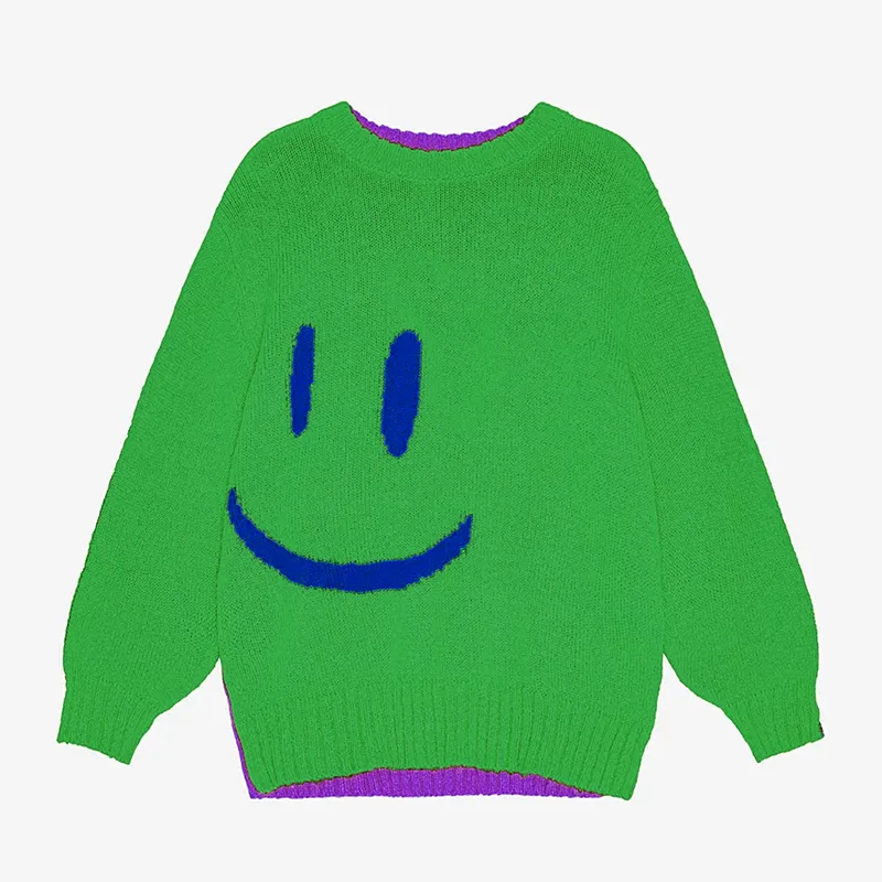 custom-kids-smiley-face-intarsia-knit-sweater-green