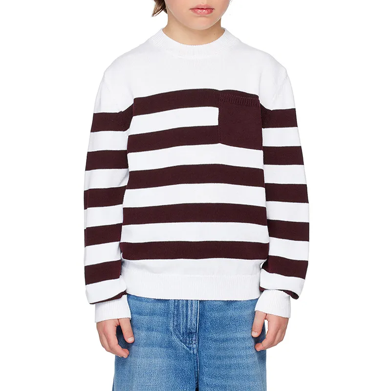 custom-kids-striped-crewneck-sweater-with-pocket-brown