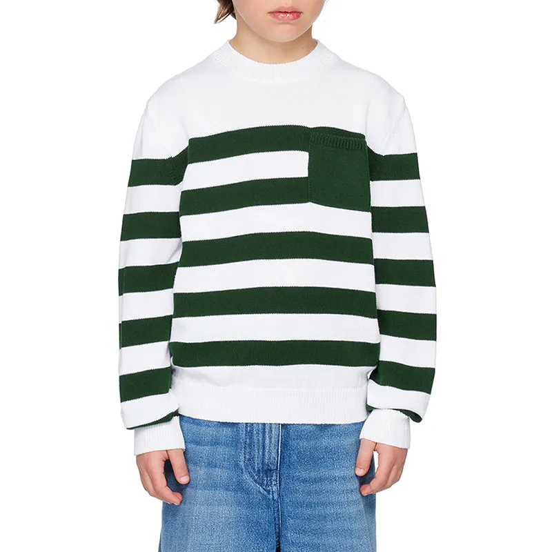 custom-kids-striped-crewneck-sweater-with-pocket-green