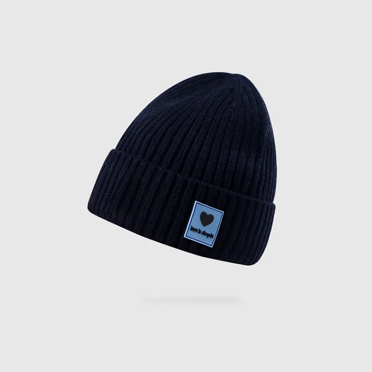 custom-unisex-rib-knit-cuffed-beanie-logo-patch-black