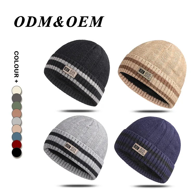 custom-unisex-striped-cuffed-beanie
