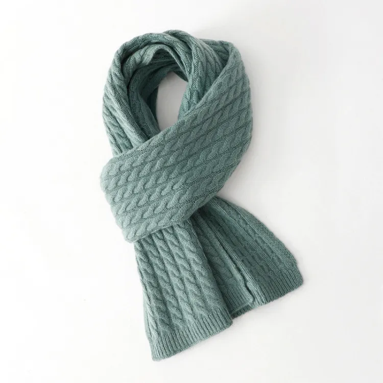 custom-cable-knit-winter-scarf-cyan