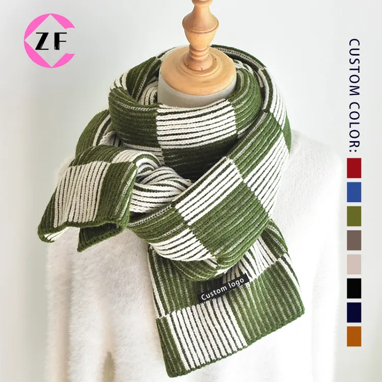 custom-checkerboard-ribbed-knit-scarf