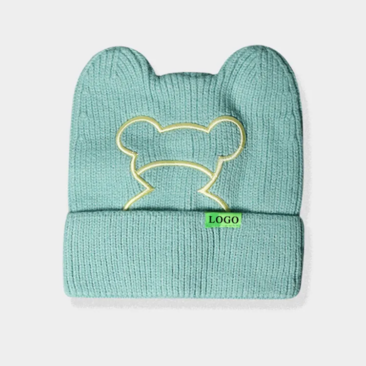 custom-cute-bear-ear-beanie-hat-cyan