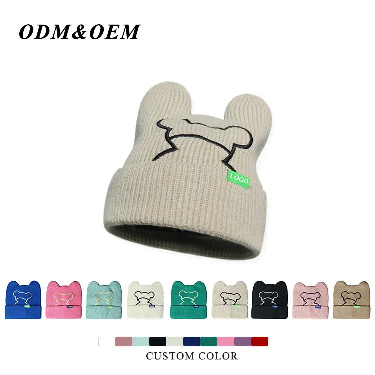 custom-cute-bear-ear-beanie-hat