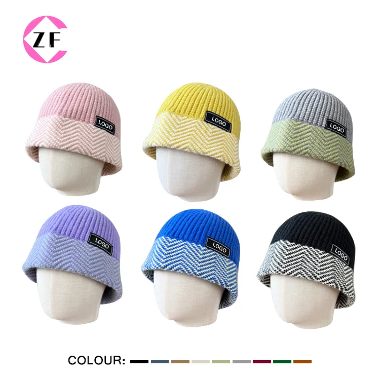 custom-herringbone-knit-bucket-hat