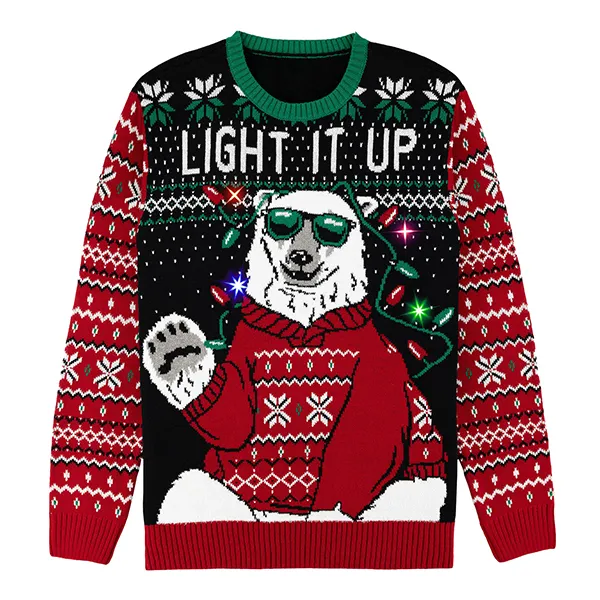 custom-light-up-polar-bear-christmas-sweater-front
