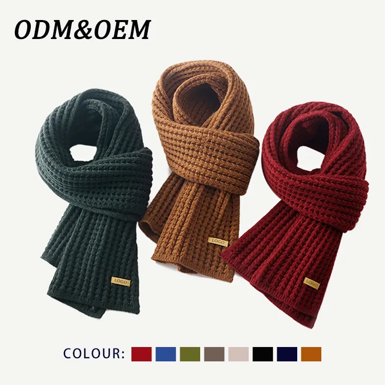 custom-waffle-ribbed-knit-scarf