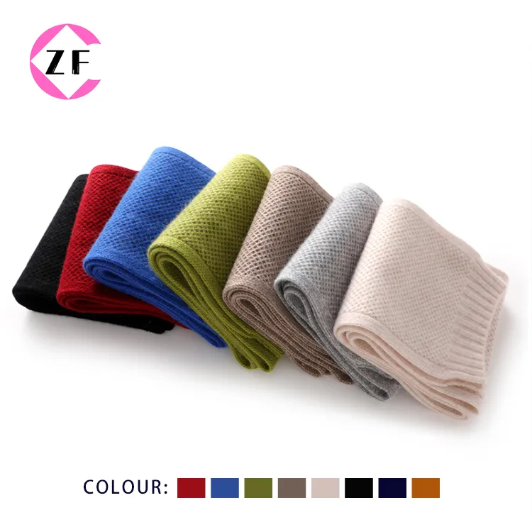 custom-waffle-texture-knit-scarf