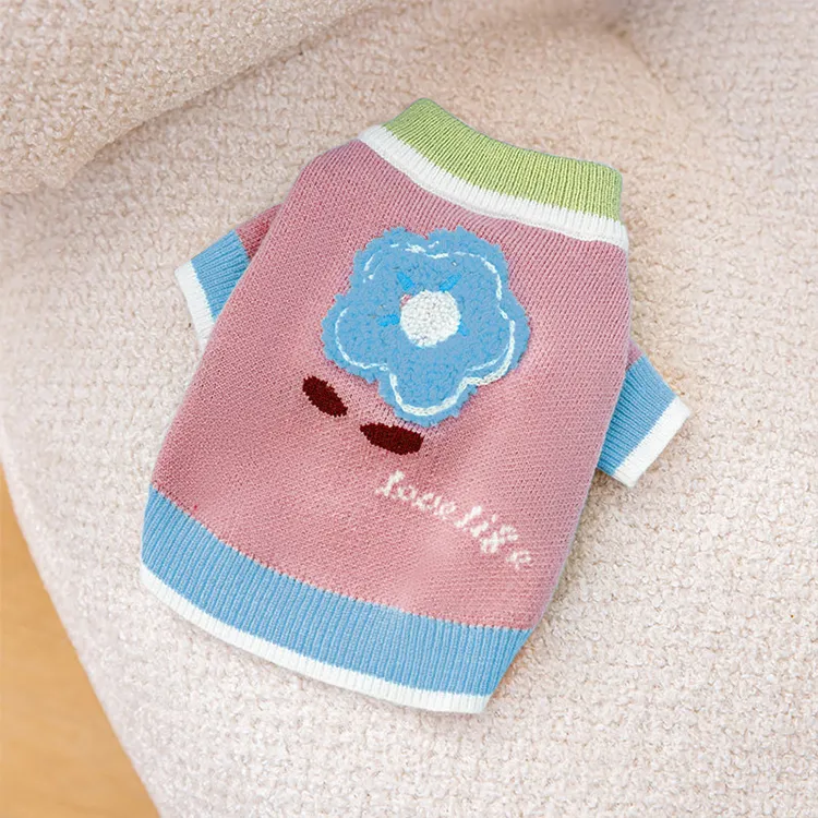 custom-floral-applique-pet-sweater-dark-pink