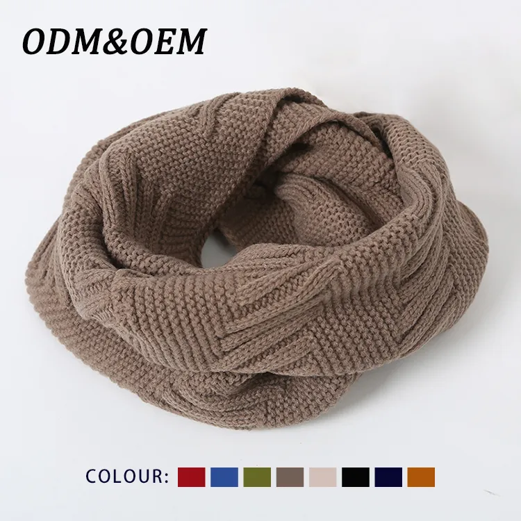 custom-geometric-cable-knit-infinity-scarf