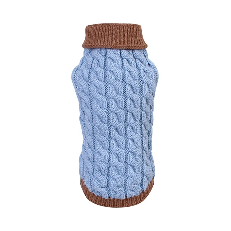 custom-cable-knit-color-blocked-pet-sweater-blue