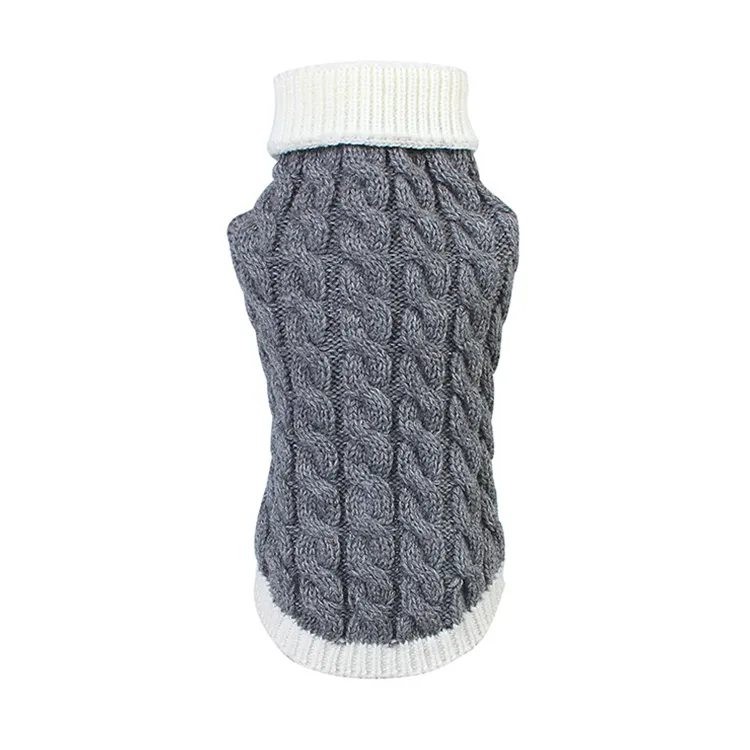 custom-cable-knit-color-blocked-pet-sweater-grey