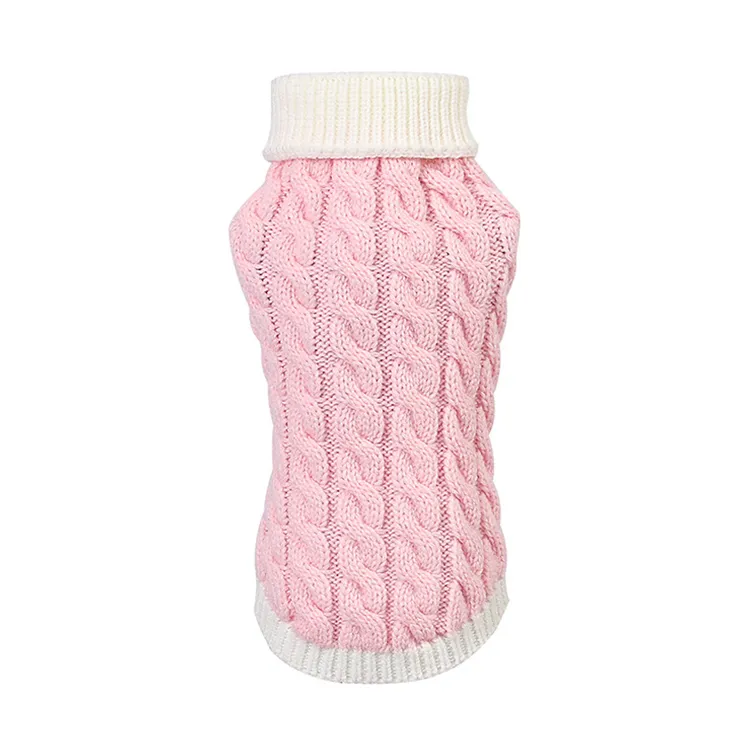 custom-cable-knit-color-blocked-pet-sweater-pink