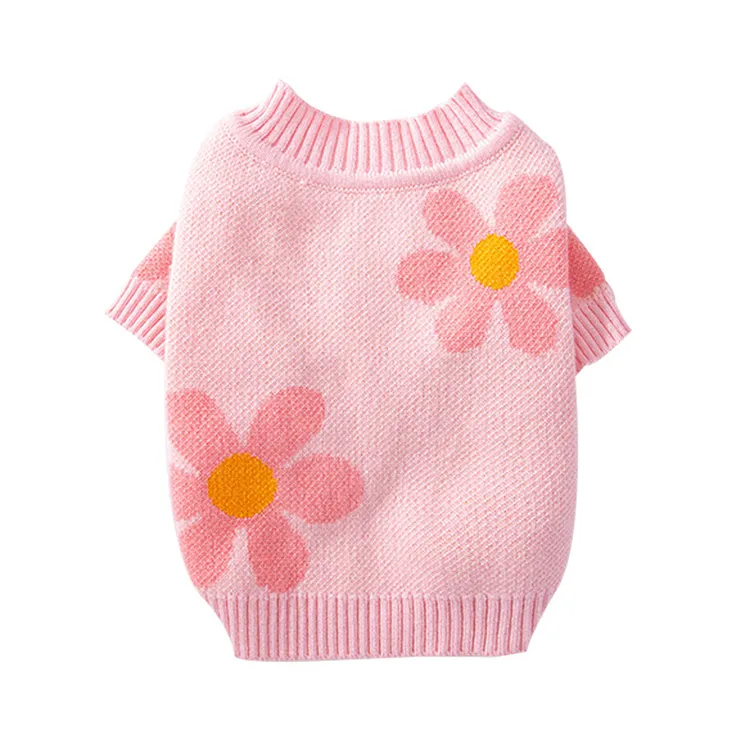 custom-floral-daisy-pet-sweater-light-pink