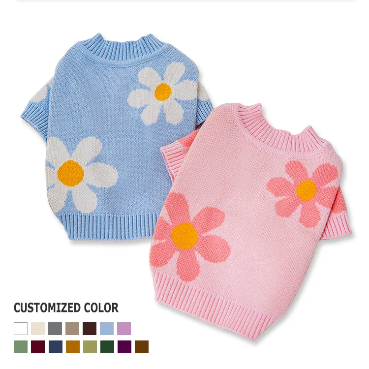 custom-floral-daisy-pet-sweater