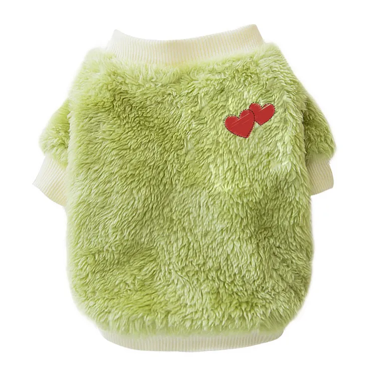 custom-plush-fleece-pet-sweater-green