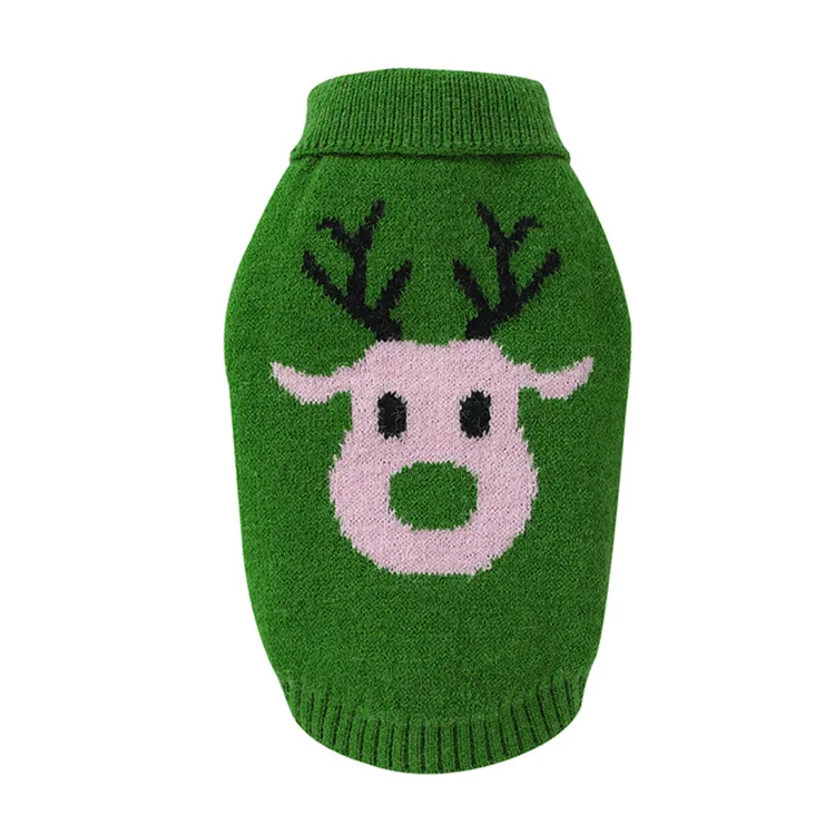 custom-reindeer-holiday-pet-sweater-green