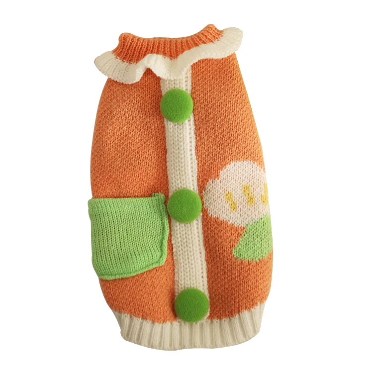 custom-ruffled-collar-pet-cardigan-orange