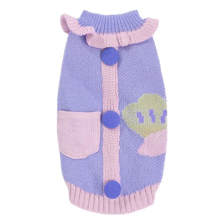 custom-ruffled-collar-pet-cardigan-purple