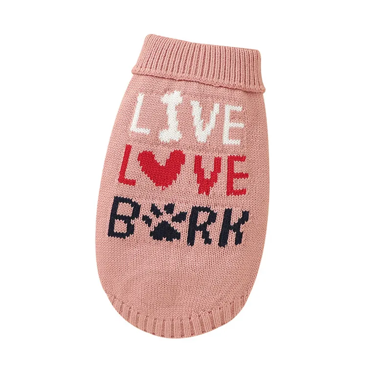 custom-slogan-jacquard-knit-pet-sweater-dark-pink
