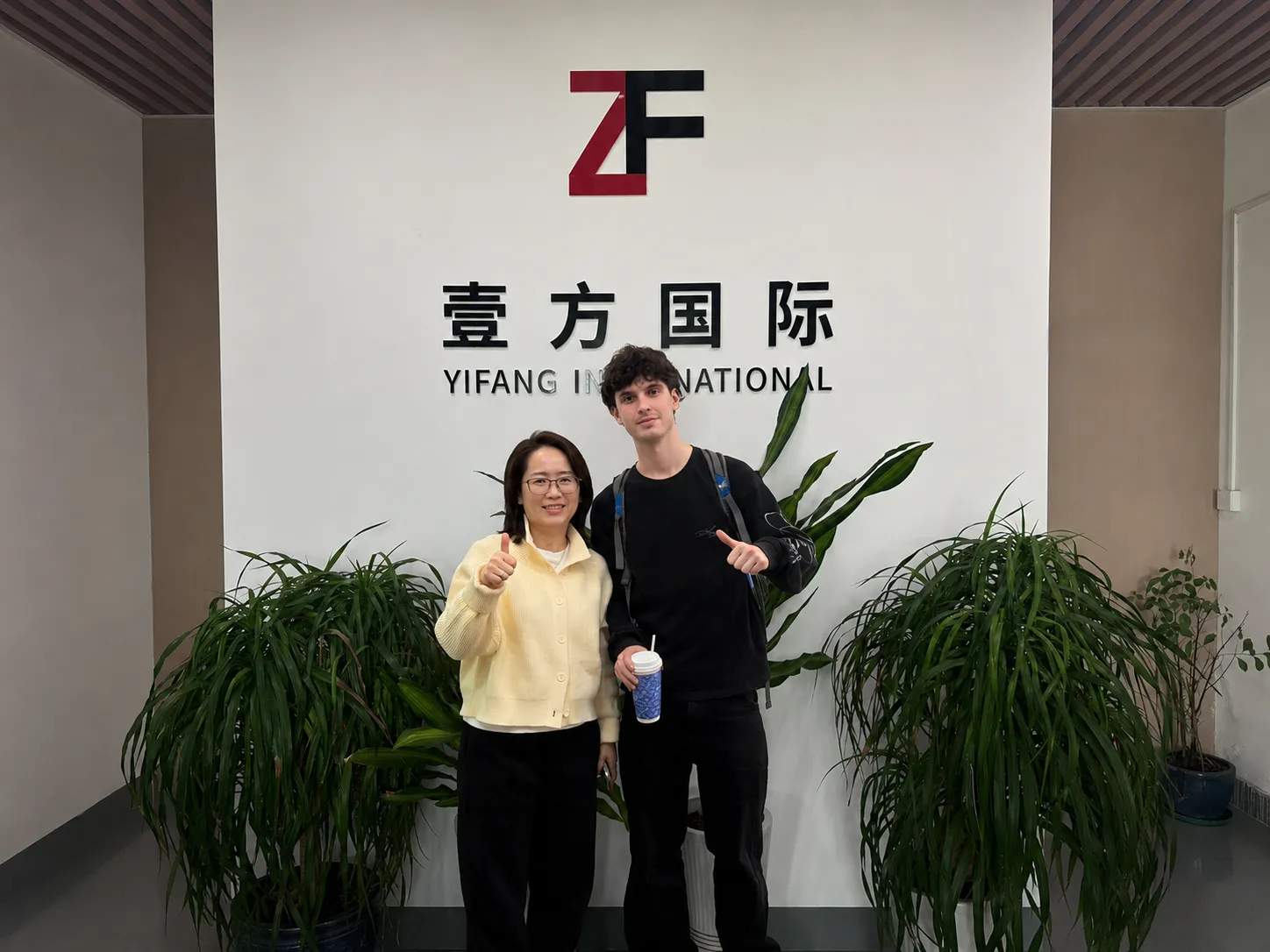 French knitwear brand partner visiting Yifang International sweater manufacturer in China